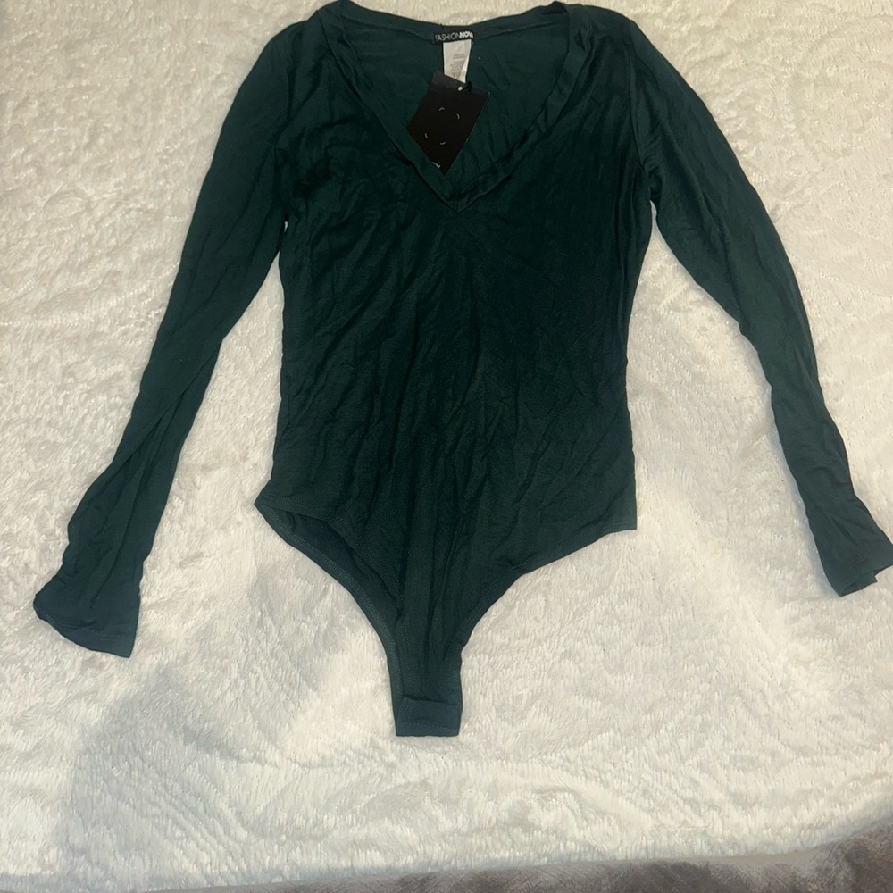 Fashion Nova Deep Green Bodysuit